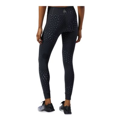 reebok lux dotted cymatic tights dame