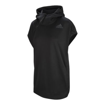 adidas short sleeve hoodie womens