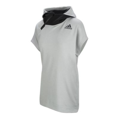 adidas short sleeve hoodie womens