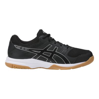 black and white asics shoes