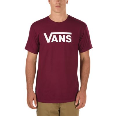 burgundy and white vans shirt