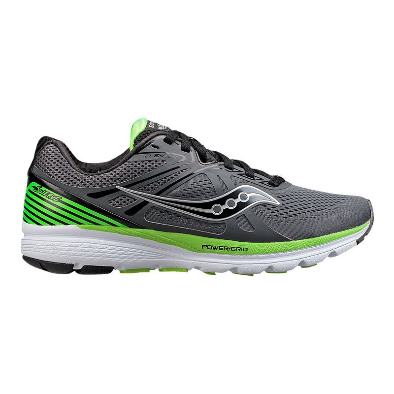 Saucony Men's PowerGrid Swerve Running Shoes - Grey/Black/Green | Sport ...