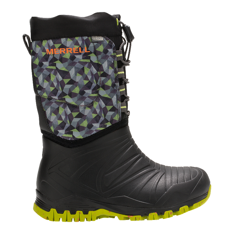 Merrell Kids' Snow Quest Lite Waterproof Preschool Winter Boots - Black | Sport Chek