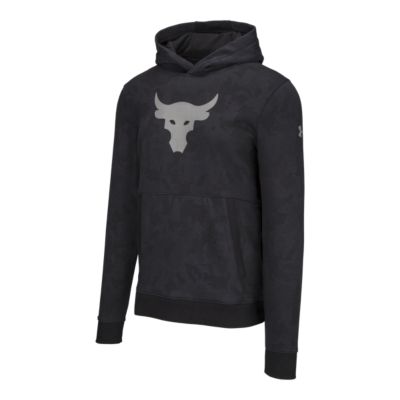 kids print contrast fleece hoodie