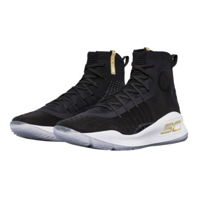 curry 4 black white gold