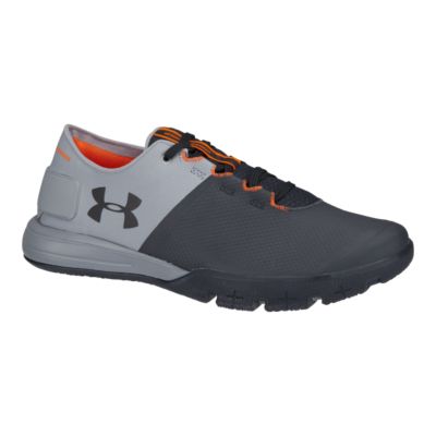 under armour grey and orange shoes