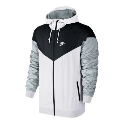 nike windrunner jacket black white