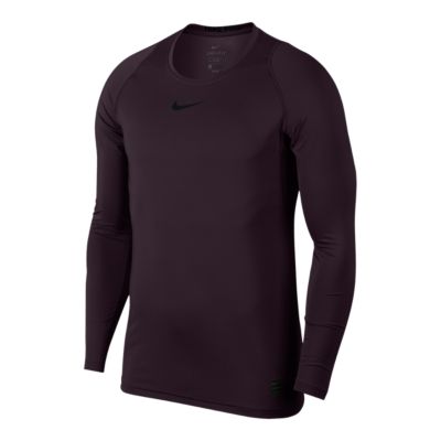 nike men's pro cool fitted long sleeve shirt