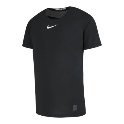 nike pro fitted short sleeve top