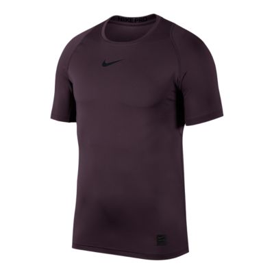 nike men's pro cool fitted short sleeve shirt