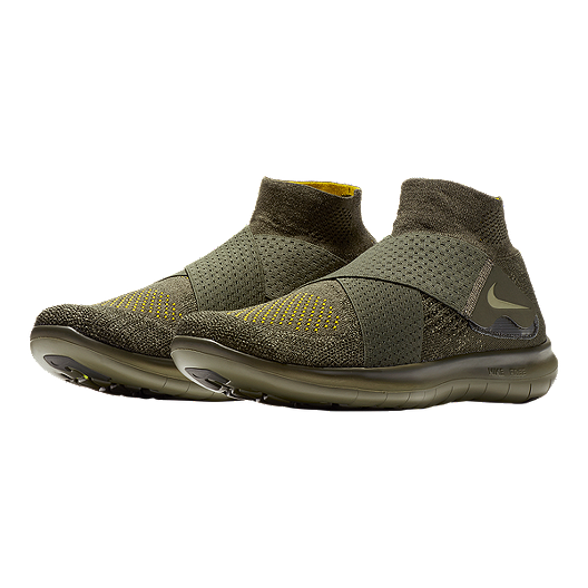 Nike Men's Free RN Motion Flyknit 2017 Running Shoes Olive Green Nike Men's Free RN Motion Flyknit 2017 Running Shoes Olive Green