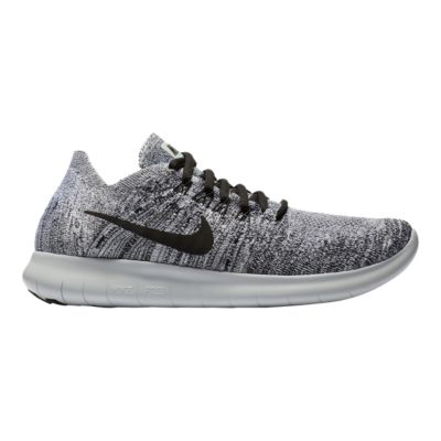 nike free rn flyknit 2017 women's black and white