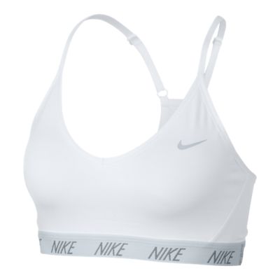 nike indy white sports bra