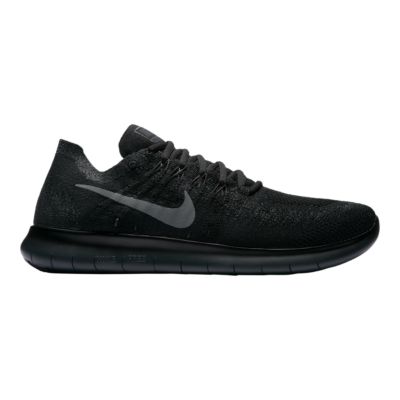 nike running free run flyknit trainers in black