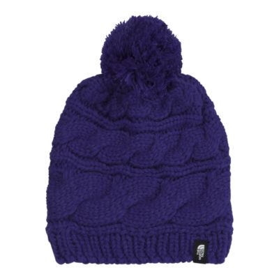 north face women's triple cable pom beanie