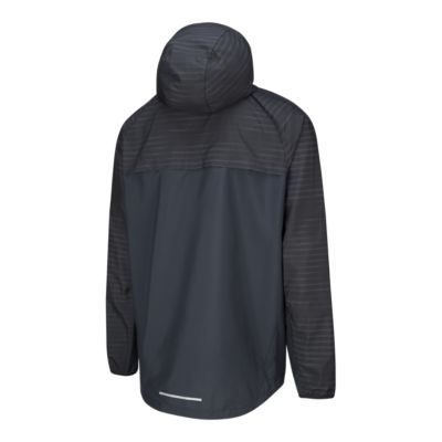 men's essential hooded running jacket black