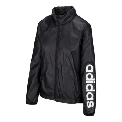 women's adidas essential linear windbreaker jacket