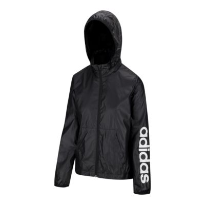 women's adidas essential linear windbreaker jacket