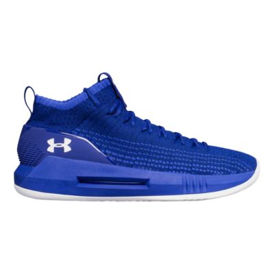 under armour basketball shoes blue and white