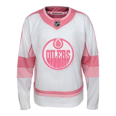 black and pink oilers jersey