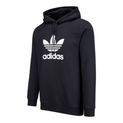 adidas trefoil white pullover hoodie