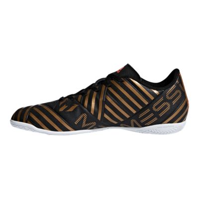 black and gold indoor soccer shoes