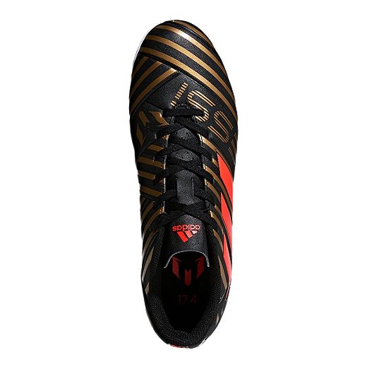 adidas Men's Nemeziz Messi 17.4 Indoor Soccer Shoes - Black/Red/Gold | Sport Chek