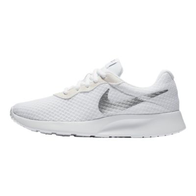 nike tanjun white silver
