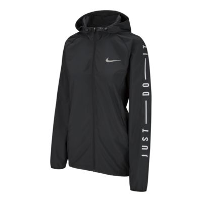 women's nike essential hooded running jacket