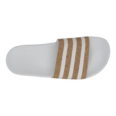 adidas white cork slides