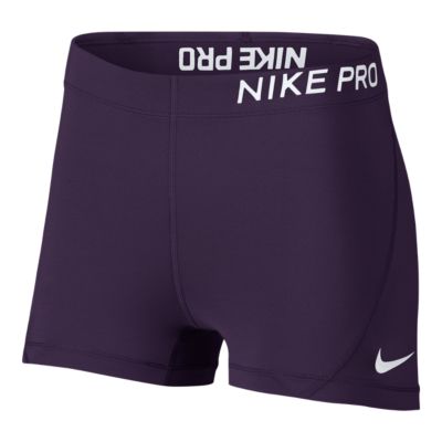 purple nike pro shorts