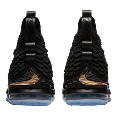 black and gold lebrons 15