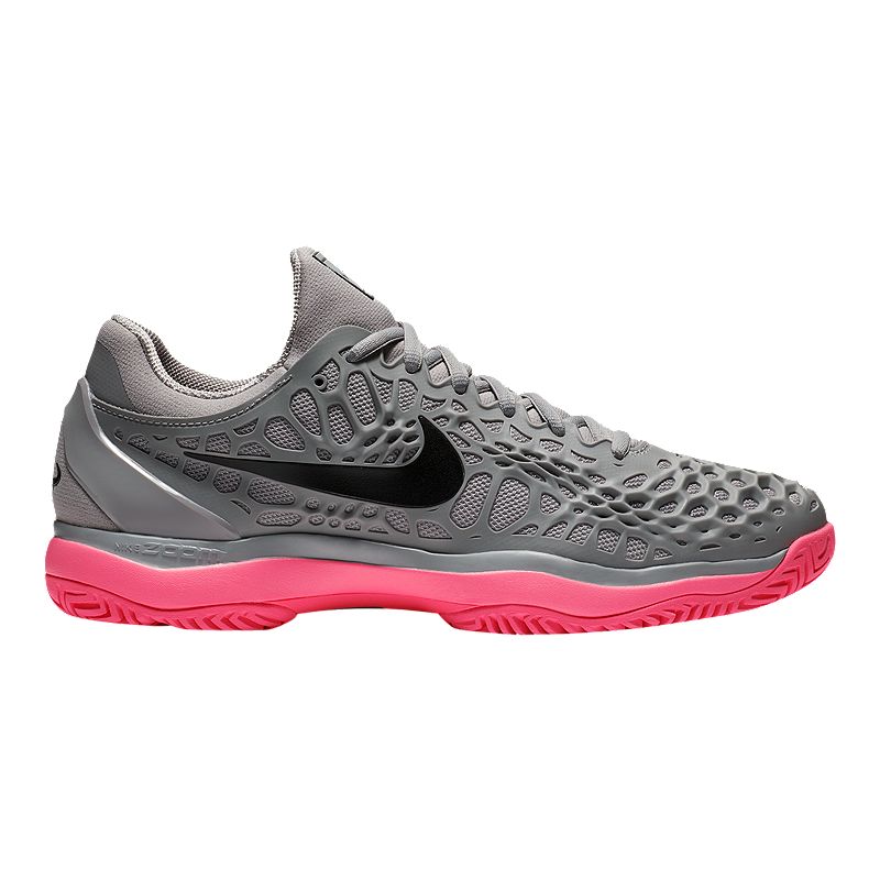 toxicidad índice No hagas Nike Men's Air Zoom Cage 3 Tennis Shoes - Grey/Black/Pink | Sport Chek