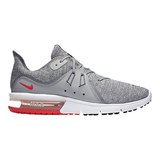 Nike Men's Air Sequent 3 Running Shoes Grey/Red | Sport Chek