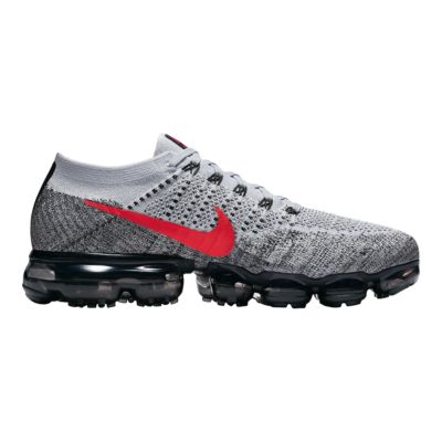 vapormax platinum red black