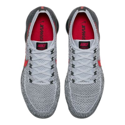 vapormax platinum red black