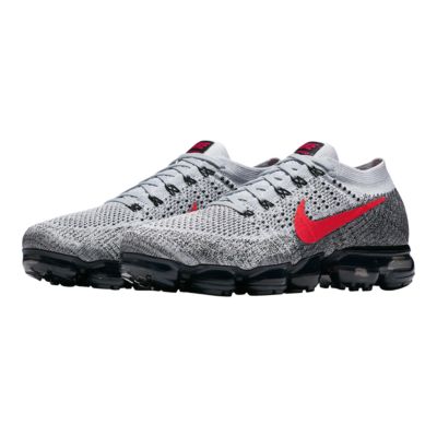 nike air vapormax flyknit platinum red black