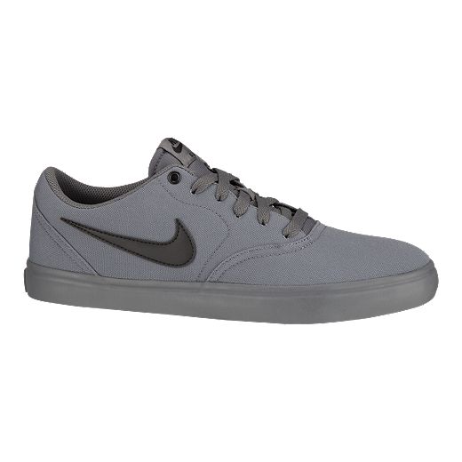 Nike Men's SB Check Solar Skate Shoes - Dark Grey/Black | Sport