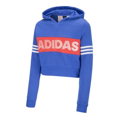 adidas girls cropped hoodie