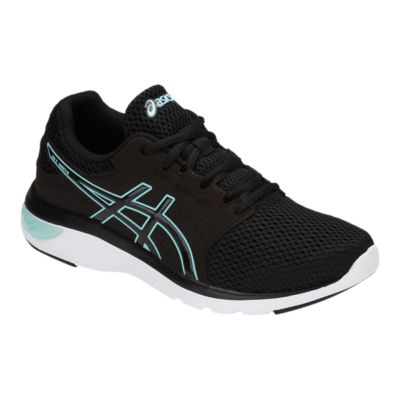 all black asics runners