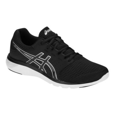 black and silver asics