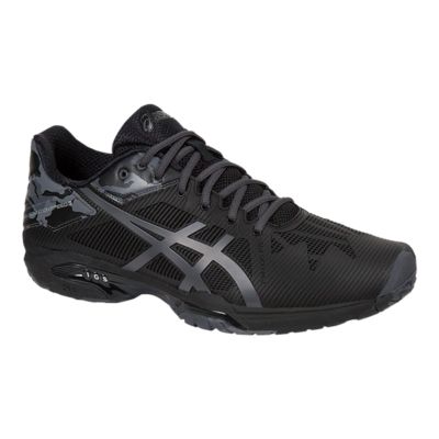 asics black tennis shoes