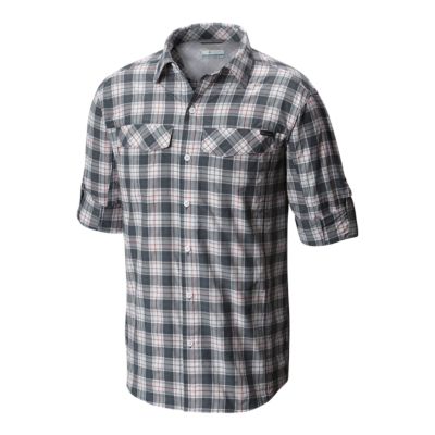 columbia men's silver ridge plaid long sleeve shirt