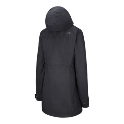 the north face women's city midi trench rain jacket