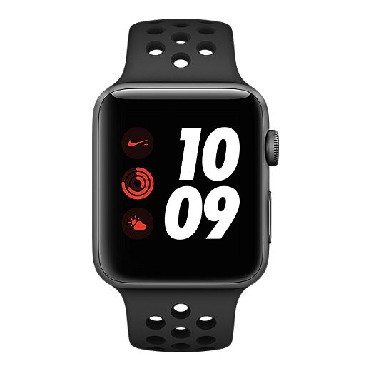 Motivación Superficie lunar fiabilidad Apple Watch Nike+ Series 3 (GPS + Cellular), 42 mm Space Grey Aluminum Case  with Anthracite/Black Nike Sport Band | Sport Chek