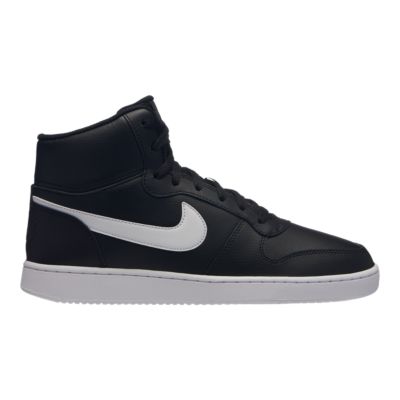 nike ebernon mid black and white