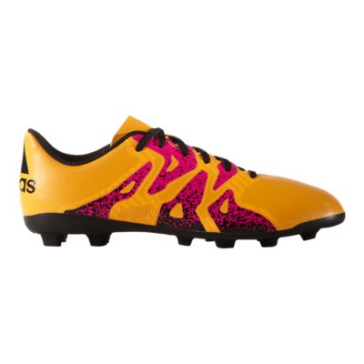 kids orange soccer cleats