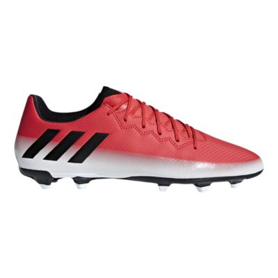 messi cleats red and white