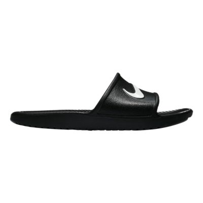 nike kawa slide women's black and white