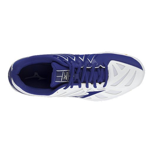 Men's Wave Hurricane Indoor Court Shoes - White/Blue | Sport Chek